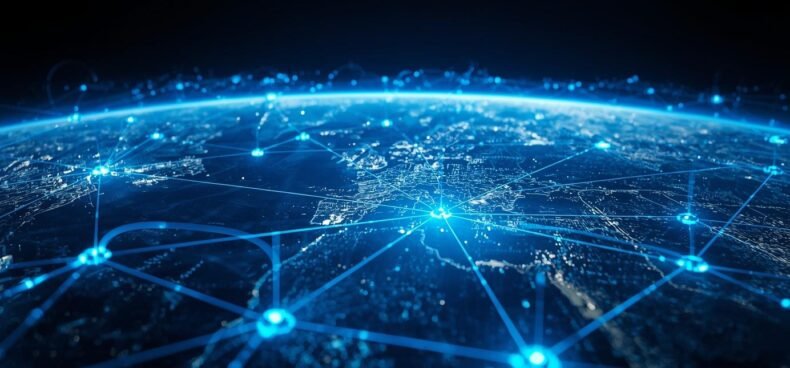 Wide area network (WAN) connecting distributed business locations